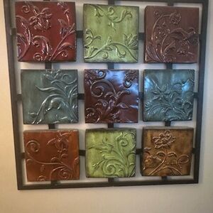 Decorative Wall Art with Floral Design